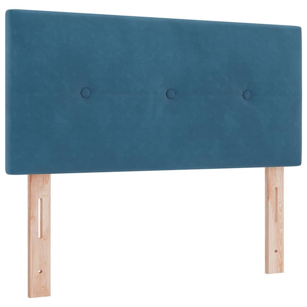 Headboard with LED Strip Lights Adjustable Blue 100 cm Velvet